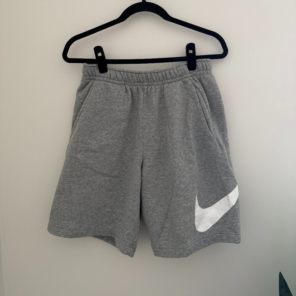Nike Cotton Athletic Shorts Gray | Small